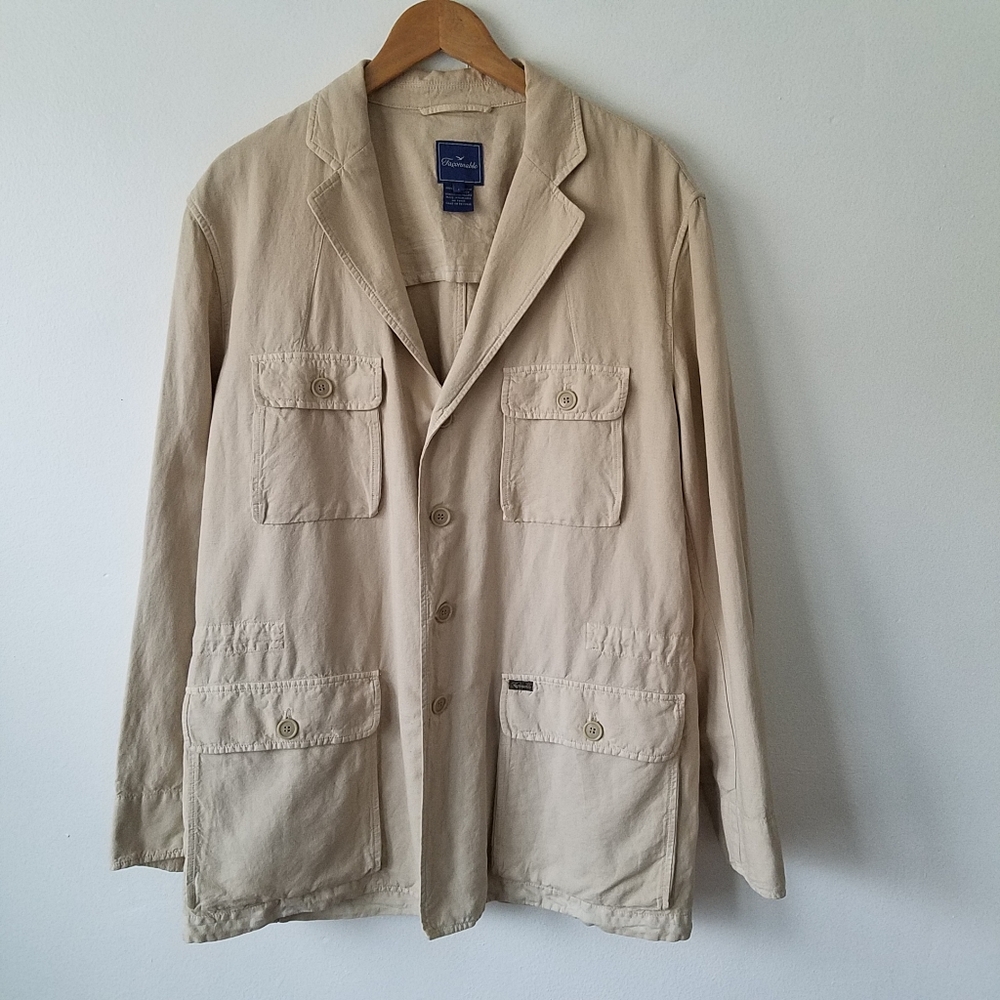 Lightweight Jacket Coat Mens Large - Falconnable Linen
